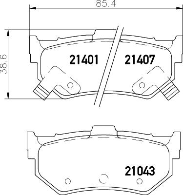 HELLA 8DB 355 026-861 - Bremžu uzliku kompl., Disku bremzes ps1.lv