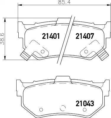 HELLA 8DB 355 006-281 - Bremžu uzliku kompl., Disku bremzes ps1.lv