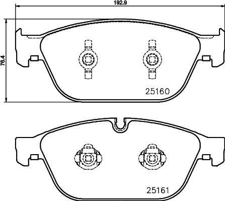 HELLA 8DB 355 026-391 - Bremžu uzliku kompl., Disku bremzes ps1.lv