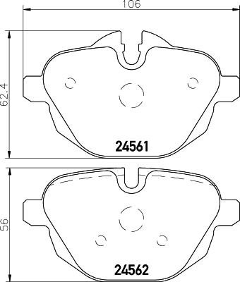 HELLA 8DB 355 026-241 - Bremžu uzliku kompl., Disku bremzes ps1.lv