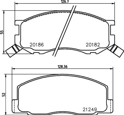 HELLA 8DB 355 026-761 - Bremžu uzliku kompl., Disku bremzes ps1.lv