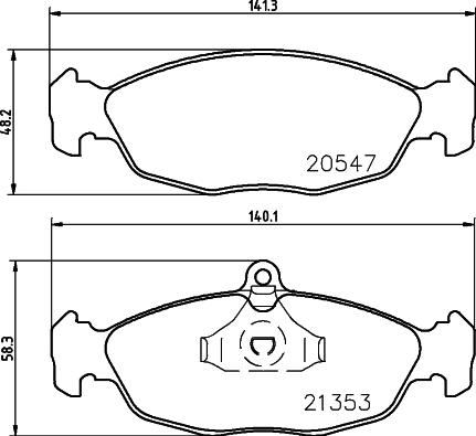 HELLA 8DB 355 026-771 - Bremžu uzliku kompl., Disku bremzes ps1.lv