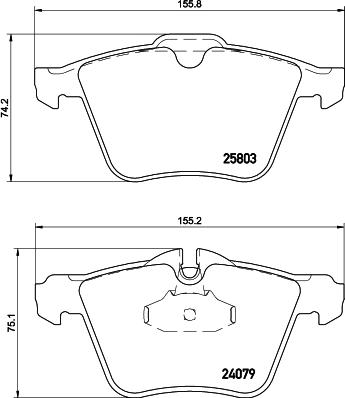 HELLA 8DB 355 020-921 - Bremžu uzliku kompl., Disku bremzes ps1.lv