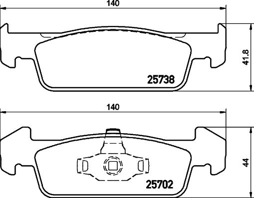 HELLA 8DB 355 020-421 - Bremžu uzliku kompl., Disku bremzes ps1.lv