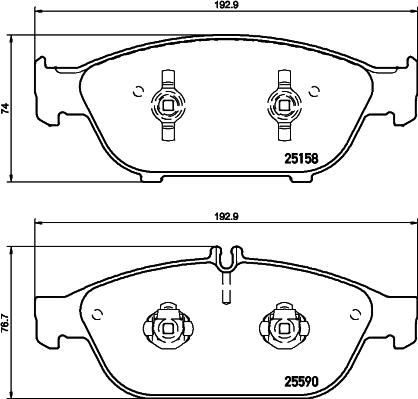 HELLA 8DB 355 020-681 - Bremžu uzliku kompl., Disku bremzes ps1.lv