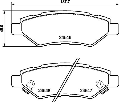 HELLA 8DB 355 020-011 - Bremžu uzliku kompl., Disku bremzes ps1.lv