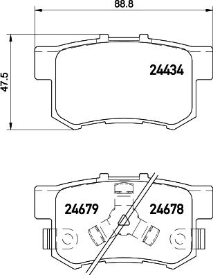 HELLA 8DB 355 020-021 - Bremžu uzliku kompl., Disku bremzes ps1.lv