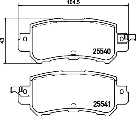 HELLA 8DB 355 020-151 - Bremžu uzliku kompl., Disku bremzes ps1.lv