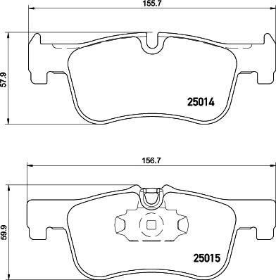 HELLA 8DB 355 020-201 - Bremžu uzliku kompl., Disku bremzes ps1.lv