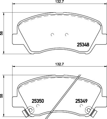 HELLA 8DB 355 020-231 - Bremžu uzliku kompl., Disku bremzes ps1.lv