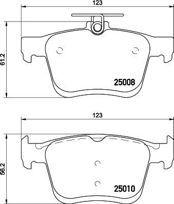 HELLA 8DB 355 020-271 - Bremžu uzliku kompl., Disku bremzes ps1.lv