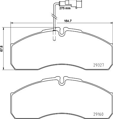 HELLA 8DB 355 020-711 - Bremžu uzliku kompl., Disku bremzes ps1.lv