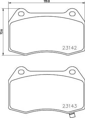 HELLA PAGID 355021931 - Bremžu uzliku kompl., Disku bremzes ps1.lv