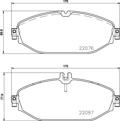 HELLA 8DB 355 021-921 - Bremžu uzliku kompl., Disku bremzes ps1.lv