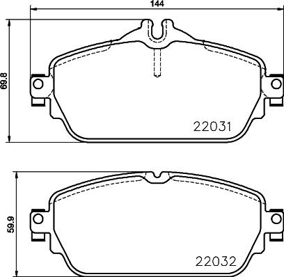 HELLA 8DB 355 021-551 - Bremžu uzliku kompl., Disku bremzes ps1.lv