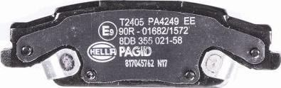 HELLA 8DB 355 021-581 - Bremžu uzliku kompl., Disku bremzes ps1.lv