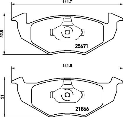 HELLA 8DB 355 021-531 - Bremžu uzliku kompl., Disku bremzes ps1.lv