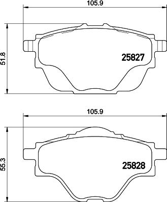 HELLA 8DB 355 021-001 - Bremžu uzliku kompl., Disku bremzes ps1.lv