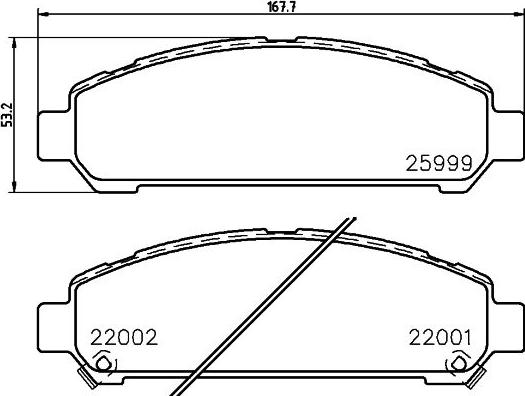 HELLA 8DB 355 021-821 - Bremžu uzliku kompl., Disku bremzes ps1.lv