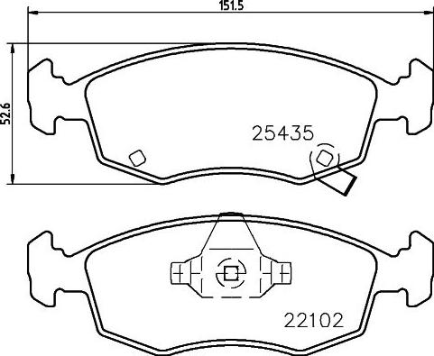 HELLA 8DB 355 021-751 - Bremžu uzliku kompl., Disku bremzes ps1.lv