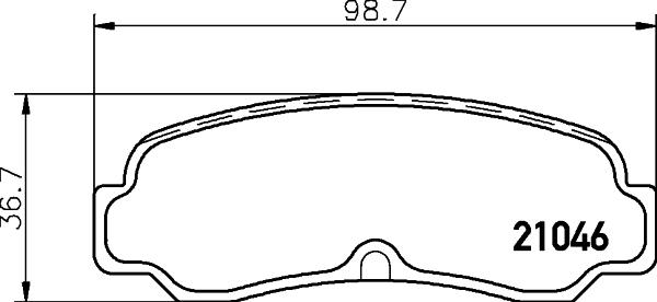 HELLA 8DB 355 028-961 - Bremžu uzliku kompl., Disku bremzes ps1.lv