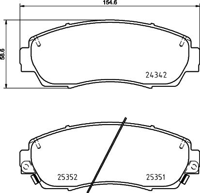 HELLA 8DB 355 028-451 - Bremžu uzliku kompl., Disku bremzes ps1.lv