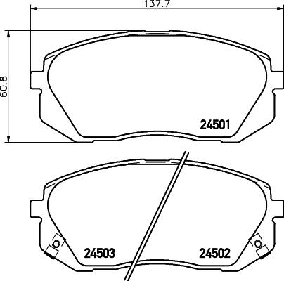 HELLA 8DB 355 028-571 - Bremžu uzliku kompl., Disku bremzes ps1.lv