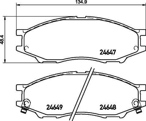 HELLA 8DB 355 028-681 - Bremžu uzliku kompl., Disku bremzes ps1.lv