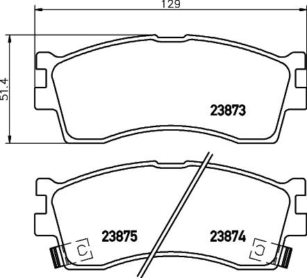 HELLA 8DB 355 028-041 - Bremžu uzliku kompl., Disku bremzes ps1.lv