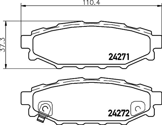 HELLA 8DB 355 028-341 - Bremžu uzliku kompl., Disku bremzes ps1.lv