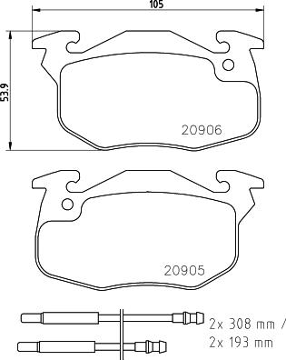 HELLA 8DB 355 023-801 - Bremžu uzliku kompl., Disku bremzes ps1.lv