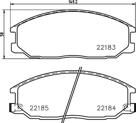 HELLA 8DB 355 023-281 - Bremžu uzliku kompl., Disku bremzes ps1.lv