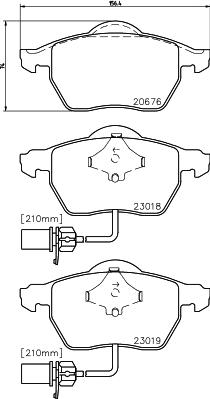 HELLA 8DB 355 023-741 - Bremžu uzliku kompl., Disku bremzes ps1.lv