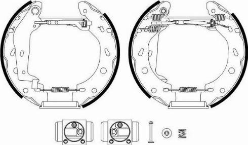 HELLA 8DB 355 022-961 - Bremžu loku komplekts ps1.lv