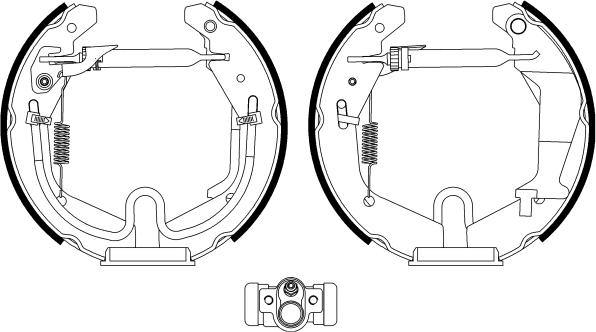 HELLA 8DB 355 022-981 - Bremžu loku komplekts ps1.lv