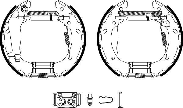 HELLA 8DB 355 022-551 - Bremžu loku komplekts ps1.lv