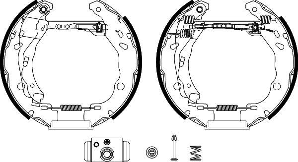 HELLA 8DB 355 022-521 - Bremžu loku komplekts ps1.lv