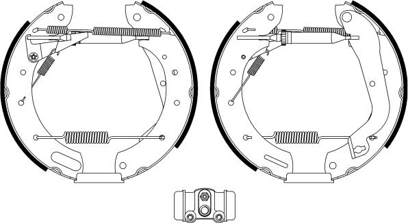 HELLA 8DB 355 022-651 - Bremžu loku komplekts ps1.lv