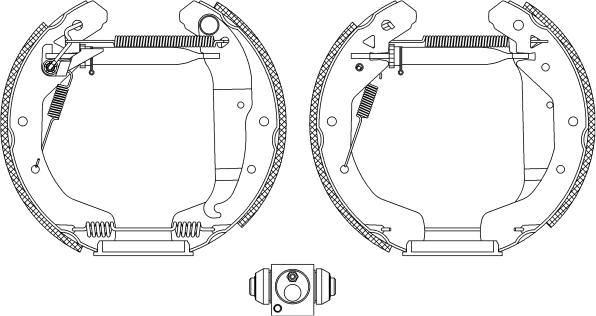 HELLA 8DB 355 022-671 - Bremžu loku komplekts ps1.lv