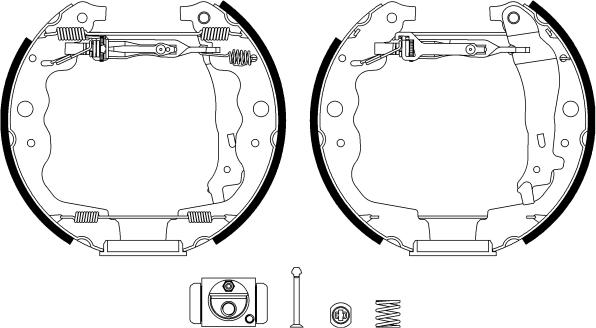 HELLA 8DB 355 022-871 - Bremžu loku komplekts ps1.lv