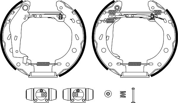 HELLA 8DB 355 022-351 - Bremžu loku komplekts ps1.lv