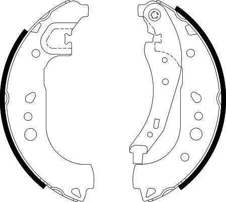 HELLA 8DB 355 022-281 - Bremžu loku komplekts ps1.lv