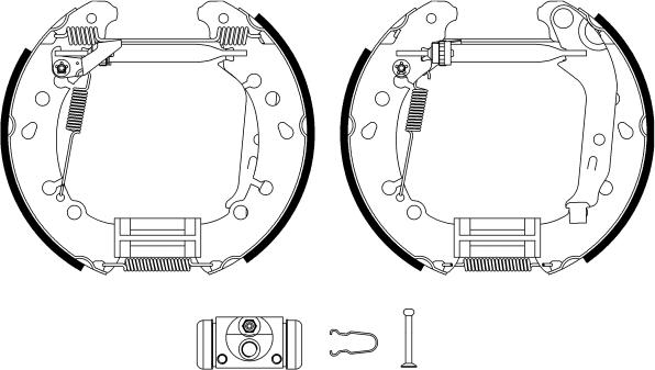 HELLA 8DB 355 022-791 - Bremžu loku komplekts ps1.lv