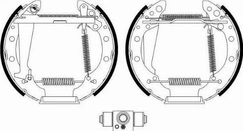 HELLA 8DB 355 022-701 - Bremžu loku komplekts ps1.lv