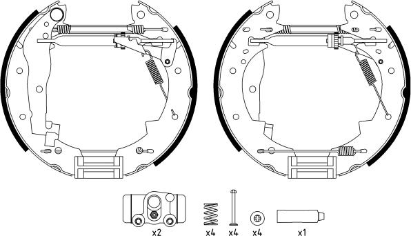 HELLA 8DB 355 022-731 - Bremžu loku komplekts ps1.lv