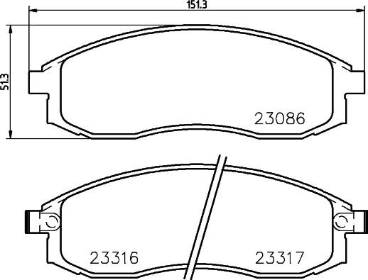 HELLA 8DB 355 027-421 - Bremžu uzliku kompl., Disku bremzes ps1.lv