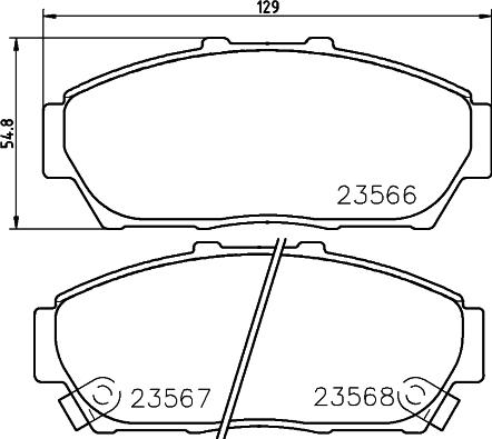 HELLA 8DB 355 027-681 - Bremžu uzliku kompl., Disku bremzes ps1.lv