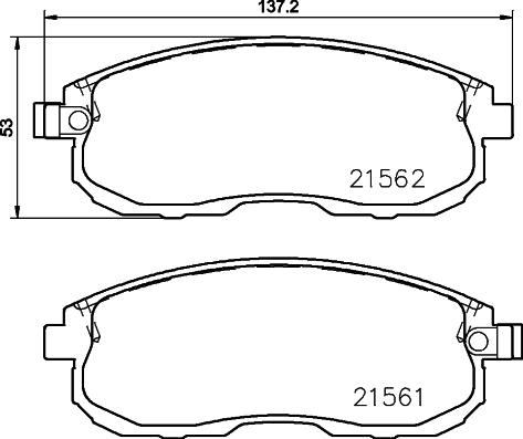 HELLA 8DB 355 027-071 - Bremžu uzliku kompl., Disku bremzes ps1.lv