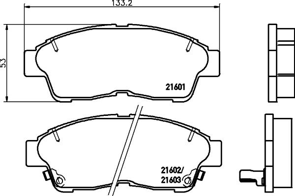 HELLA 8DB 355 027-101 - Bremžu uzliku kompl., Disku bremzes ps1.lv