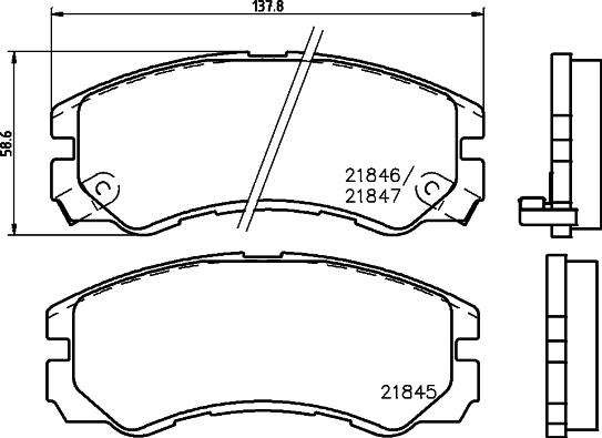 HELLA 8DB 355 027-341 - Bremžu uzliku kompl., Disku bremzes ps1.lv